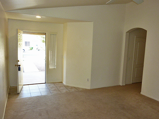 Looking back through the front door