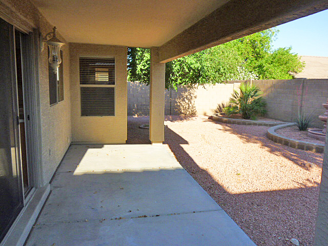 Wide covered patio